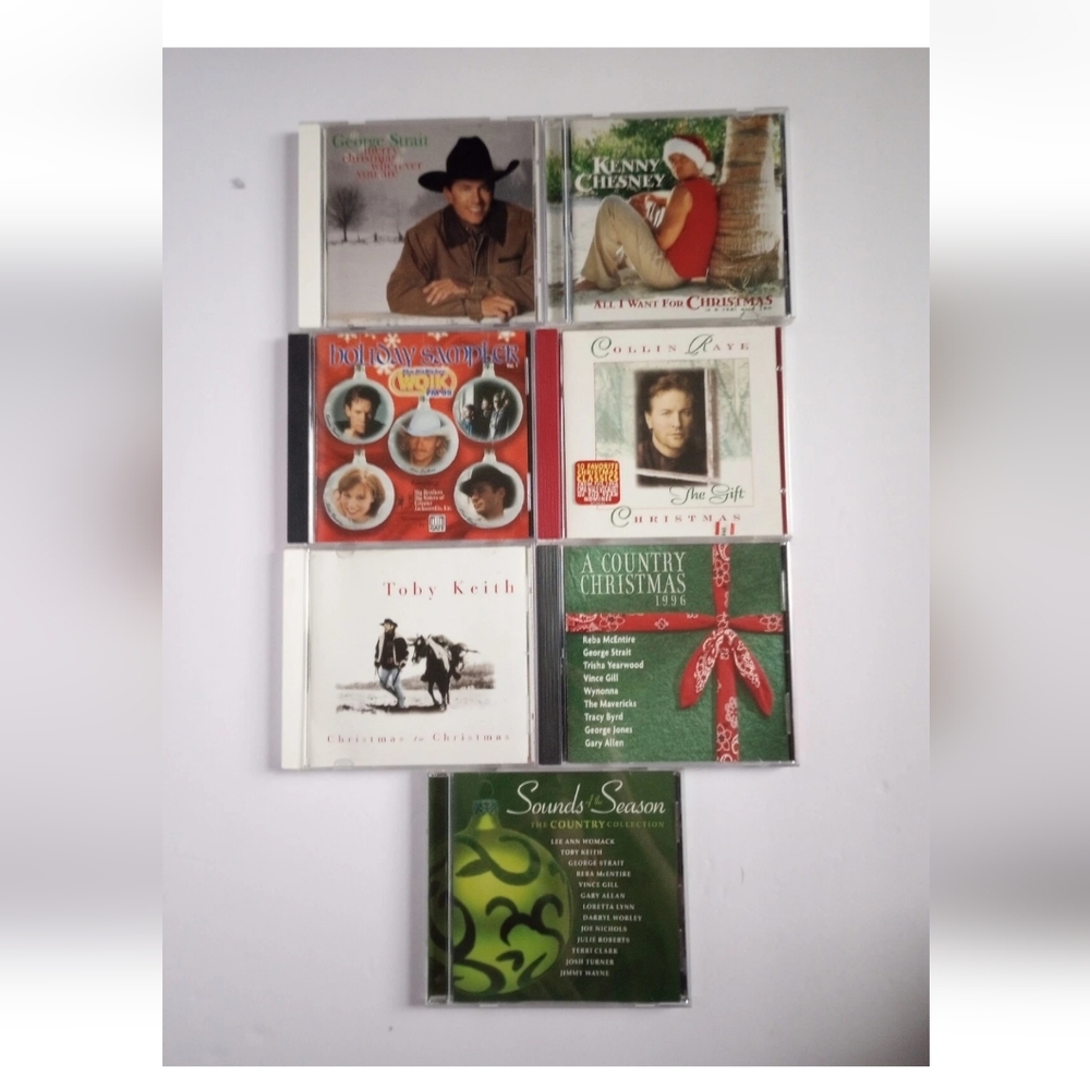 Mixed Lot Of 7 Country Christmas Cd Albums Toby Keith , George Strait + See Desc